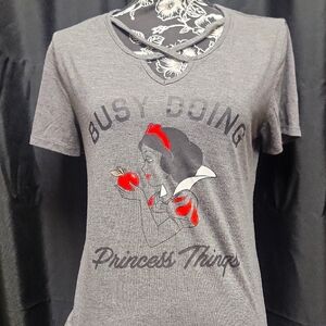 Disney Snow White Gray Graphic Women's Top